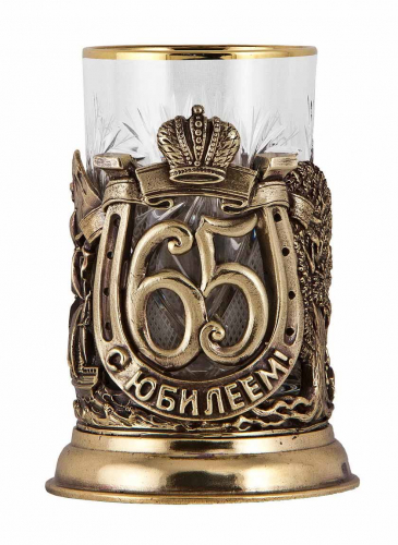 Набор для чая "С юбилеем-65 лет" (стакан-хрусталь с золотым ободком, деревянный футляр, ложка- латунь,DVD-открытка"Ты-родился!") фото 2 Набор для чая "С юбилеем-65 лет" (стакан-хрусталь с золотым ободком, деревянный футляр, ложка- латунь,DVD-открытка"Ты-родился!") фото 2