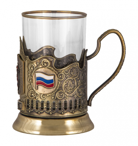 Набор для чая "ФСБ" (3 пр.) (стакан - стекло, картонная коробка, ложка - нерж. сталь зол.) ПДЛ-422КС фото 4 Набор для чая "ФСБ" (3 пр.) (стакан - стекло, картонная коробка, ложка - нерж. сталь зол.) ПДЛ-422КС фото 4