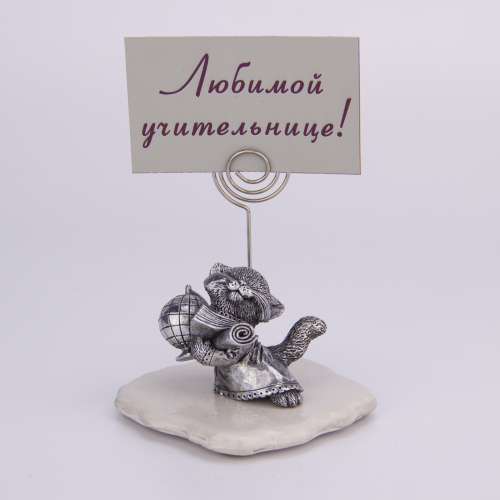 Держатель для напоминалок "Кошка с глобусом"