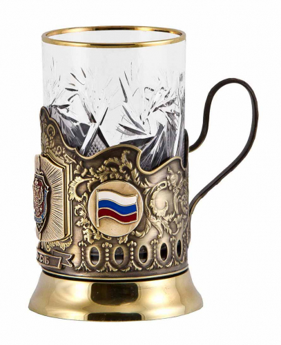 Набор для чая "ФСБ" (3 пр.) (стакан-хрусталь,деревянный футляр,ложка-нерж.сталь, гравир.) фото 3 Набор для чая "ФСБ" (3 пр.) (стакан-хрусталь,деревянный футляр,ложка-нерж.сталь, гравир.) фото 3