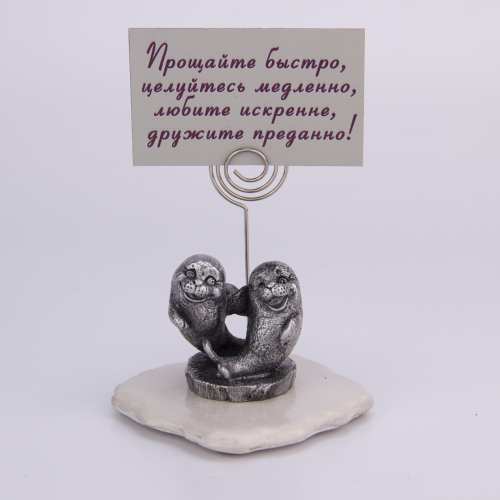 Держатель для напоминалок "Два тюленёнка"
