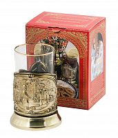 Подстаканник "МЧС" (стакан - стекло с зол.ободком, картонная коробка) ПДЛ-445КС