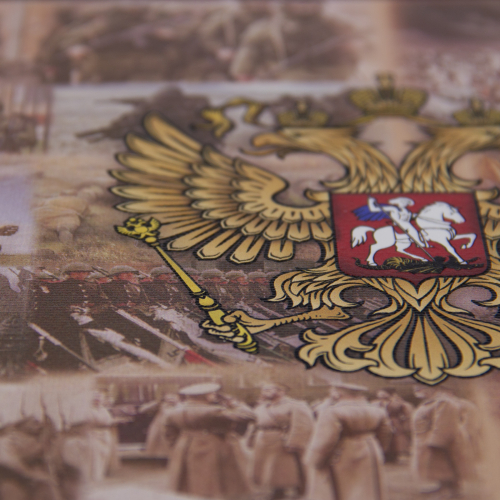 Ключница "Россия. Слава русским Защитникам!" дерево,цвет белый,печать на холсте фото 5