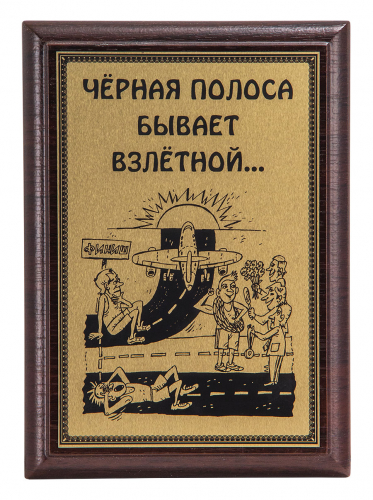 Плакетка "Черная полоса..." 12х17 см