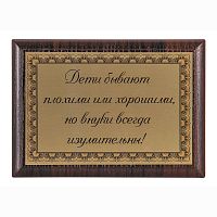 Плакетка "Дети бывают..." 12х17 см
