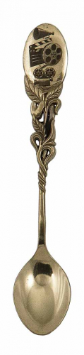 Набор для чая "Кино" (3 пр.) (стакан-стекло с золотым ободком, ложка- латунь, картонная коробка) фото 6