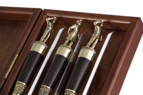 Набор шампуров "Защитники" (6 пр.) в деревянном кейсе(современная армия) фото 2