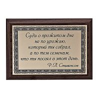 Плакетка "Суди о прожитом дне..." 12х17 см