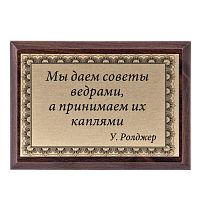 Плакетка "Мы даем советы..." 12х17 см