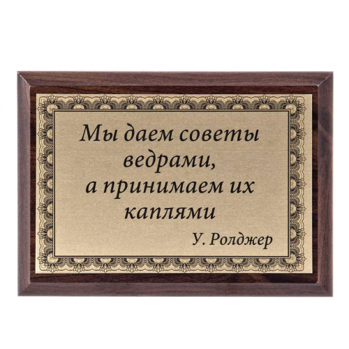 Плакетка "Мы даем советы..." 12х17 см